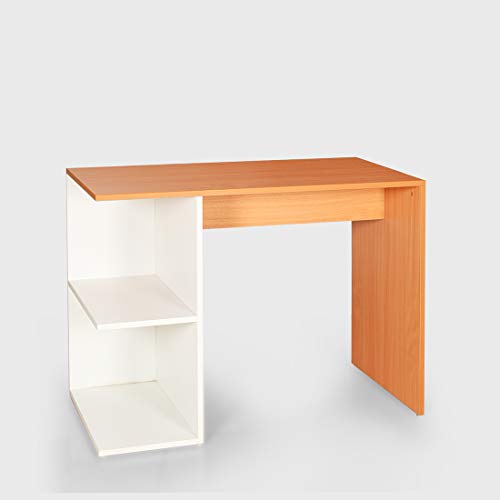 Image of Multipurpose Engineered Wood Office Table (Large, Intal Beech & White)