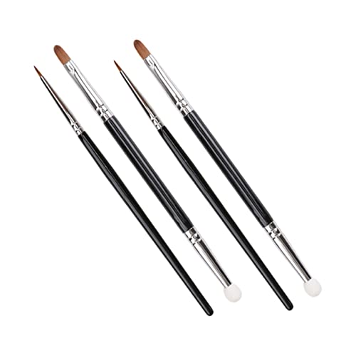 Healeved 4 Piezas brocha de maquillaje pinceles maquillaje pinceis maquilhagem makeup kit makeup brushes Lápiz de ojos cepillo de corrector Corriente de cara maquillaje de viaje esponja