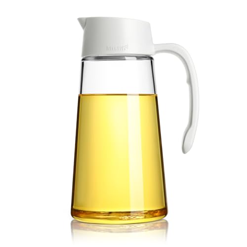 Mistifi Glass Oil Dispenser,Drip-Free,Glass,20 Oz, White