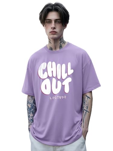 Image of LEOTUDE Men's Full Sleeve Regular Fit Tshirt, Round Neck Cottonblend T-Shirt (Color Multicolor)