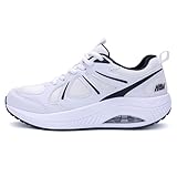Quseek Chaussures de marche avec soutien de la voûte plantaire pour femme - Chaussures de tennis orthopédiques pour soulager la douleur et la fasciite plantaire 37-42, blanc, 39.5 EU