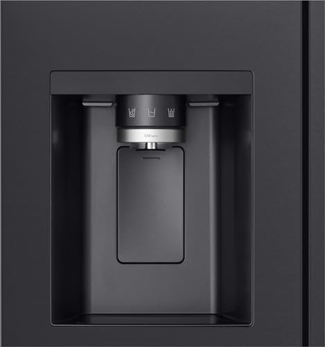 LG GSLB91EVAB Side-by-Side Kühlschrank mit Gefrierfach (623 L, Energieklasse B) mit Eis- und Wasserspender, UVNano, LinearCooling, Total No Frost, Schwarz