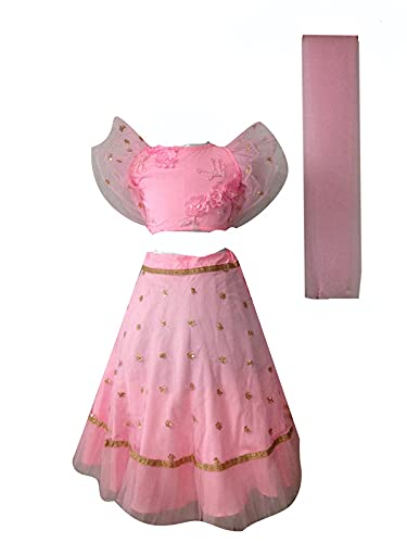 Image of Aglare designer Lehenga choli for kids,small girl,girls,organza Seagreen,Ppink