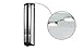 K-Möbel Vitrina de Vidrio en Negro (176x37x33 cm) con 4 estantes de...