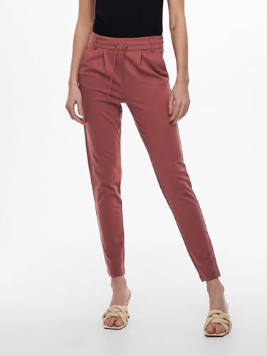 ONLY Damen Onlpoptrash Life Easy Col Pant PNT Noos Regular Fit Hose Mit Kordelzugverschluss Für Lounge Und Freizeit, Apple Butter,XS / 34L – Ansicht 2