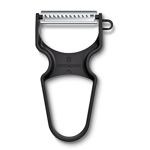Image of Victorinox, Multipurpose Rapid Peeler /Vegetable Scrapper, Julienne Edge, Black, Swiss Made (6.0934.3),0.4 in