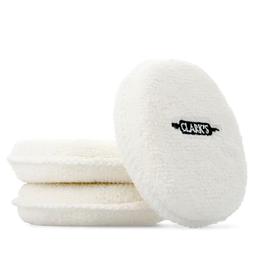 CLARK'S Buffing Pads for Cutting Boards (3 Pack) - Finishing Pads for Applying and Buffing Wax on Wood Surfaces, Boards and Countertops - Cutting Board Oil or Wax Applicator Pad - 3.5in Diameter