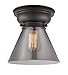Innovations 623-1F-BK-G43-LED Large Cone 1 Light 8 inch Flush Mount, Matte Black