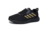 ATHCO Men's Kandy Black Golden Running Shoes, 41 EU (ATHDIP-1)