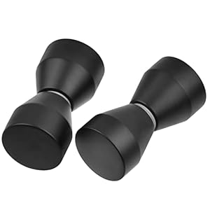 Fororeh EUHRQ349 2 Stück Duschtürknöpfe Schwarz Matt