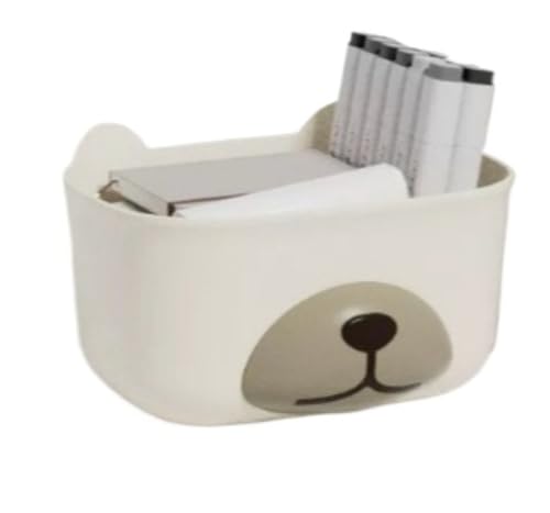 Ladfrol バスケット 収納ボックス 収納バスケット 事務用品 化粧品 収納引き出し 服 寝具 おもちゃ 小さな物体 保管所 折り畳み 容器 箱 プラスチック ファッション 組み立てが簡単 多機能 無臭 厚さ 耐荷重性 家庭 車 (ホワイト,S) [並