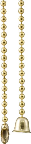 GE Beaded Chain, 5-Foot, Brass Finish 54434