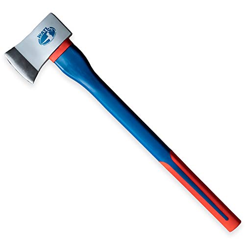 The Patriot: World Axe Throwing League Premium Competition Throwing Axe & Multi-Purpose Camping Axe or Wood Splitting Axe with Rubber and Fiberglass Handle