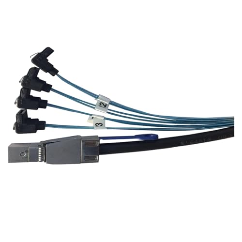 Cable Datos S-AS HD SFF-8644 a 4X 7Pin SATA 2 metros miniatura 3