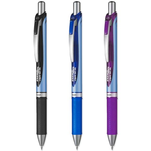 Pentel Energel BLN75 Bolígrafo Gel Retráctil 0.5mm x3