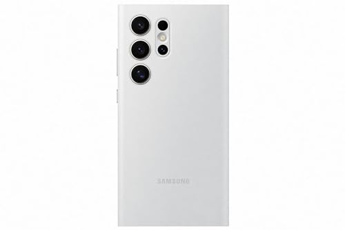 Étui Folio Smart Clear View Gris Clair pour Samsung S24 Ultra
