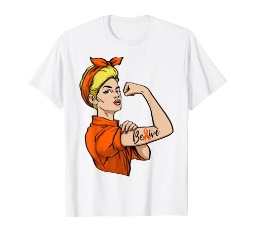 Leucemia Awareness Shirt Believe Tee Cinta de conciencia sobre el cáncer Camiseta