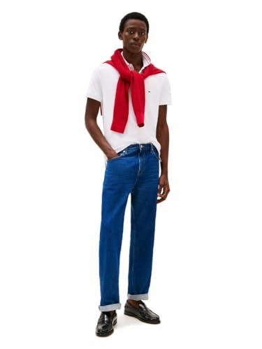 Tommy Hilfiger Men's Short Sleeve Polo Shirts in Regular Fit with Designs, Available in Big and Tall3