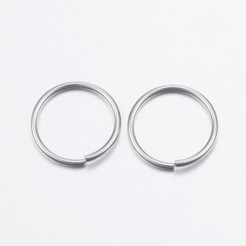 HDSupplies 100 Pieces - 304 Stainless Steel Jump Rings - 12mm - 18 Gauge (1mm Thickness)