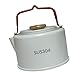 shamjina Camping Kettle Camping Tea Kettle,1.2L,Outdoor Campfire Kettle,Lightweight Hiking Kettle Portable for Traveling Backpacking, White