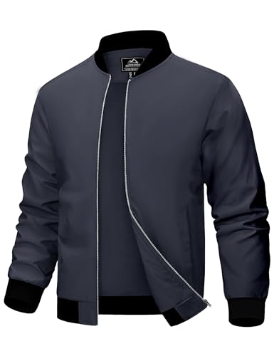 MAGCOMSEN Dünne Jacke Herren Leicht Übergangsjacke Essentials Lässig...