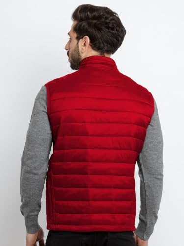 Image of Status Quo Mens Quilted High Neck Sleeveless Jacket