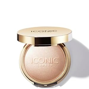 ICONIC LONDON Lit and Luminous Baked Highlighter | Powder Highlighter for a Radiant Glow, Cruelty-Free, Vegan Makeup, 0.56 oz