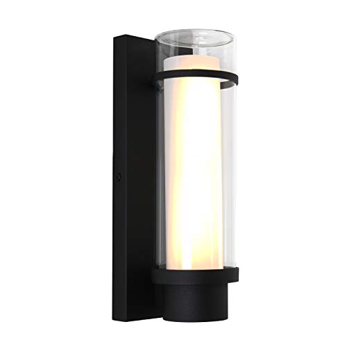 Artika Vela Indoor/Outdoor LED-Integrated Sconce Light, Black