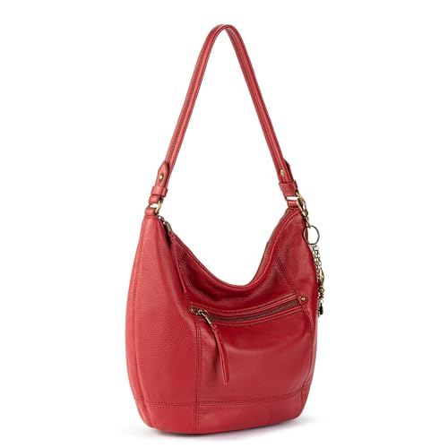 Image of The Sak Sequoia Leather Hobo Bag - Large Slouchy Shoulder Purse, Zip Pocket
