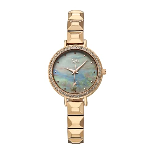 Fastrack Vyb Enigma Quartz Analog Sage Green Dial Rose Gold Alloy...