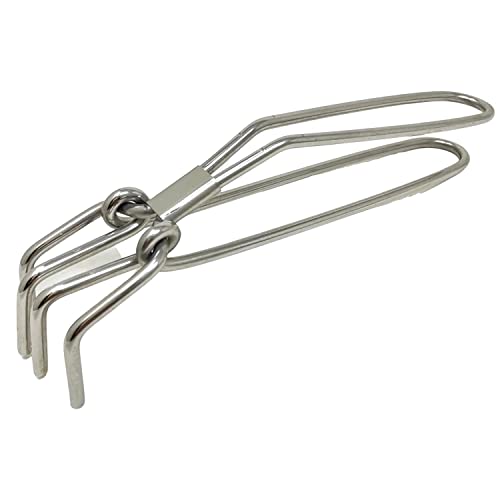 Sameer Sales Kitchen Tong | Pakkad | Sandasi | Pincer | Sansi | + Wired Tong Utensil Holder with Handle Smart Kitchen Tool (Pack of 2, Tong + Chimta)