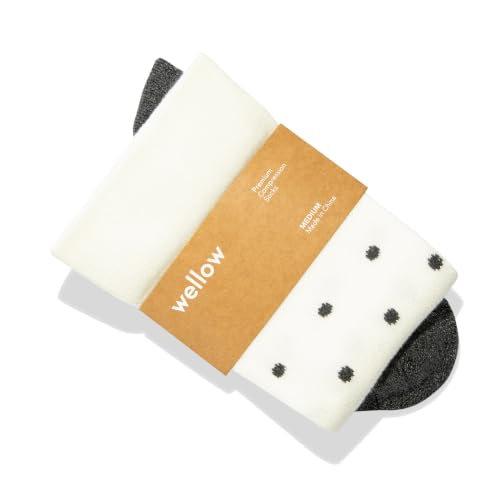 Image of Wellow Knee High Compression Socks for Men & Women - Made with Viscose from Bamboo, Swelling & Pregnancy Support