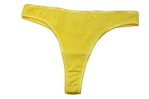 Spicy Spot Sexy Lingerie V Shape Back Bikini G-String Thong Panties Panty Underwear, Neon Yellow