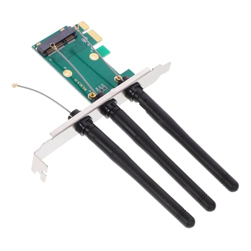 Operitacx Adaptador Mini Pcie para Pc Portátil Tarjeta De Inalámbrica Antena Interna Convertidor para Computadoras De Escritorio Adaptador WiFi para Computadoras