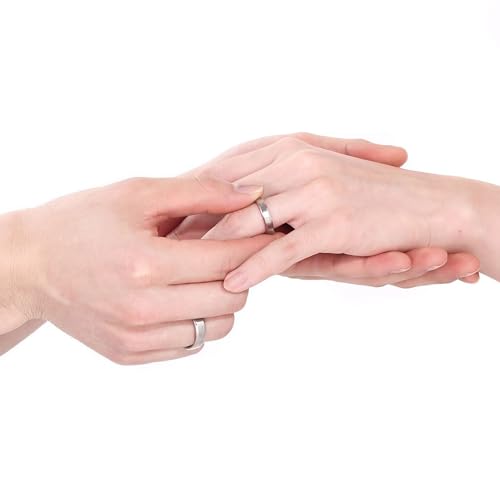 TIGRADE Titanium Rings 4MM 6MM 8MM 10MM Band in Comfort Fit Matte for Men Women