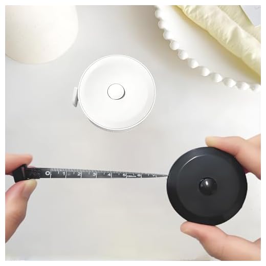 [2 Pack] Soft Tape Measure Retractable Measuring for Body Fabric Sewing Tailor Cloth Knitting Craft Weight Loss Measurements, Black & White