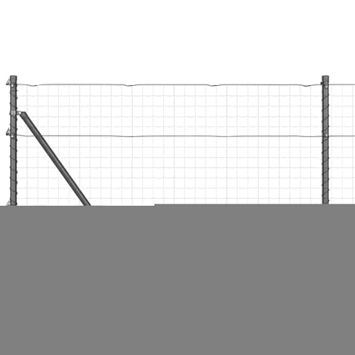 Homgoday Zaunpfosten 26 Stück Grau ?32 mm 100 cm Verzinkter Stahl Zaun Betten und Zubeh?r Model3350131