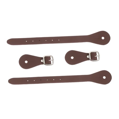 Sosoport 2pcs Men and Women Adjustable Spurs Straps Pu Western Spurs Western Accessories Boot Spurs for Men Cowboy Boot Straps Spurs for Cowboy