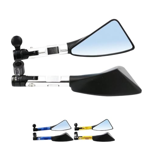Rétroviseurs moto triangulaires haut de gamme avec miroir antireflet pour guidon