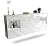 Produktbild Dekati Sideboard Charleston hängend (180x77x35cm) Korpus Weiss matt | Front Hochglanz Weiß | Push-to-Open | Leichtlaufschienen