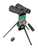 Levenhuk Kelvin Snap 10x50 Fotolornetka do Smartfona, Rejestracja Zdjęć i Filmów Soczewki 50mm Uniwersalne Mocowanie Adapter na Telefon i Statyw w Zestawie Wodoodporne Do Podróży Sportu Koncertów