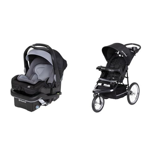 Image of Baby Trend Secure-Lift 35 Infant Car Seat and Expedition Jogger Stroller Bundle, Dash Black