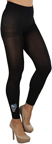 Image of ToBeInStyle Women's Opaque Ankle Long Nylon Footless Fun Tights Pantyhose