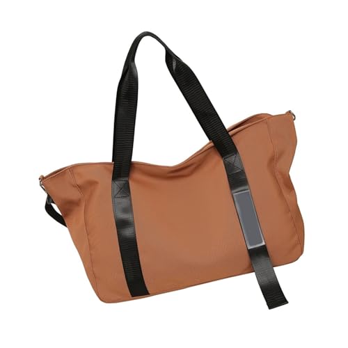 Sac de sport marron en nylon Beauté de masse de grande capacité avec sangle réglable polyvalent