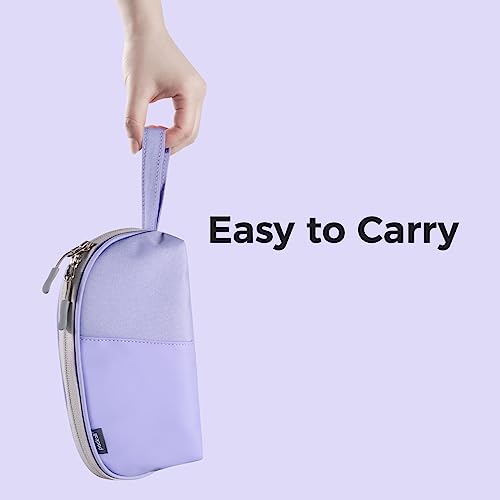 Image of pack all Large Pencil Case, Multi-Compartment Pencil Pouch with Zipper | Large Capacity, Removable Compartment, Durable Fabric, Smooth Zipper, Multi-use for Pens, Stationery & Makeup, Purple