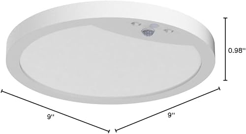 Miniatura 9 de Luces de techo con sensor de movimiento con cable duro, luces de techo LED de movimiento de montaje empotrado de 9 pulgadas, 20 W, 3000 K, 4000 K,