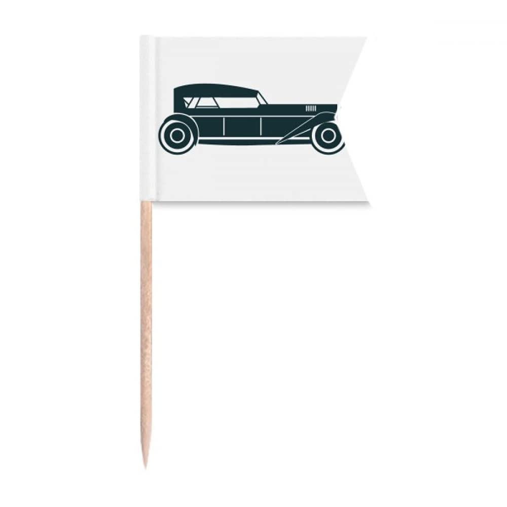Silhouette de Voiture Classique pour Gâteau et Fromage de Fête avec Cure-dent Géométrique