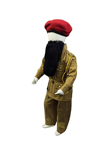 Image of BookMyCostume Pakistani Police Lookalike Enemy Kids Fancy Dress Costume With Beard Adult S-M