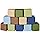ECR4Kids SoftZone Patchwork Toddler Building Blocks, Foam Cubes, Contemporary, 12-Piece