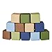 ECR4Kids SoftZone Patchwork Toddler Blocks - Earthtone